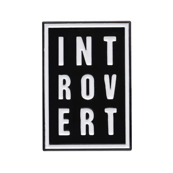 Jewelry - 3/$18 NEW Introvert Enamel Pin Brooch